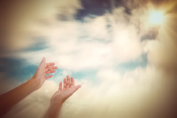 Composite image of hands — Stock Photo, Image