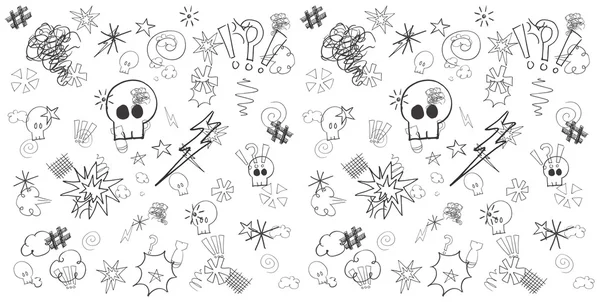 Swearing doodles icons background — Stock Photo, Image