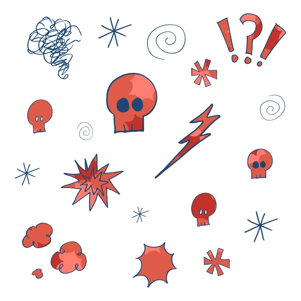 Swearing doodles icons background — Stock Photo, Image