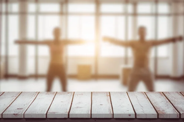 Two fit people doing fitness — Stock Photo, Image