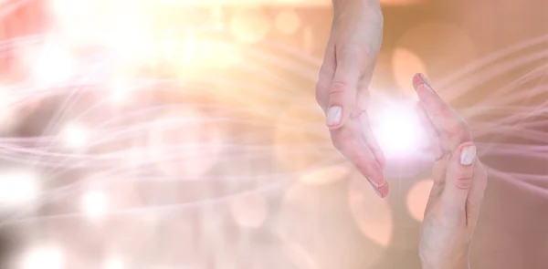 Composite image of hands showing — Stock Photo, Image