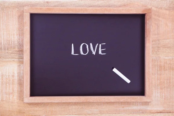 Chalkboard com texto de amor — Fotografia de Stock