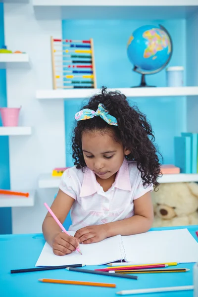 Bonito desenho menina — Fotografia de Stock