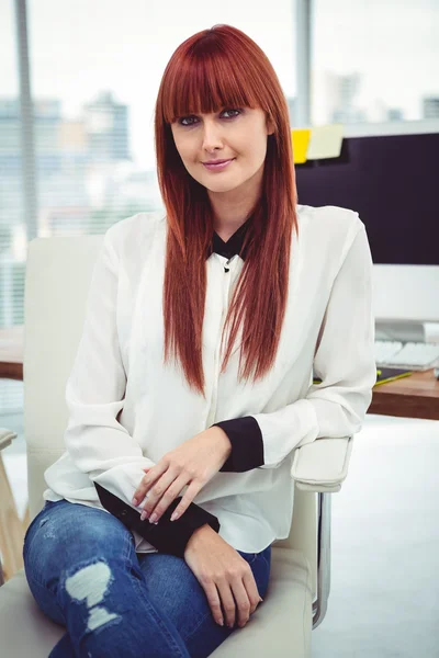 Portrait of a hipster businesswoman — Stock Photo, Image