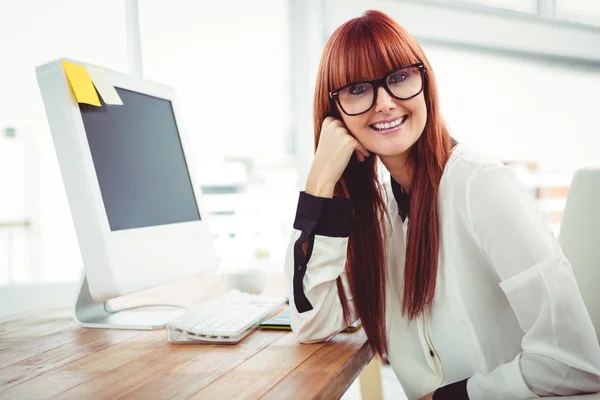 Portrait of a hipster businesswoman — Stock Photo, Image