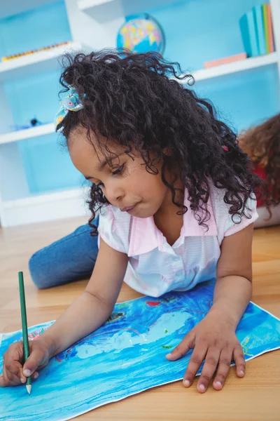 Bonito meninas desenho — Fotografia de Stock