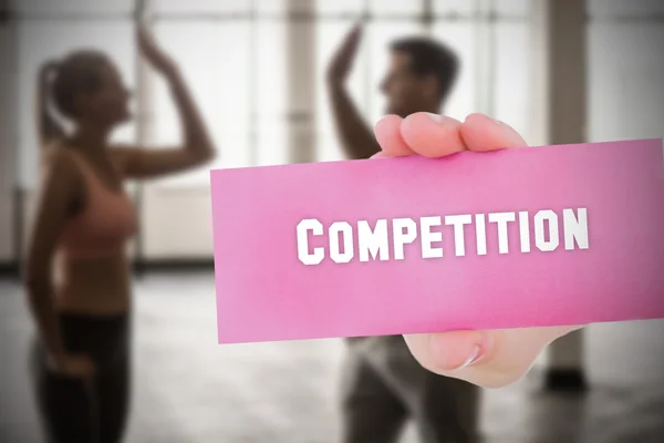 Competition against people background — Stock Photo, Image