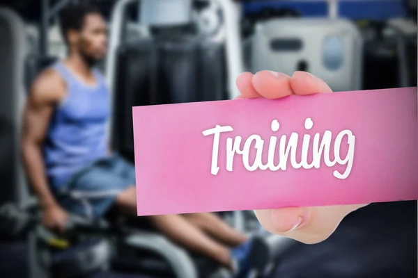 Training against people background — Stock Photo, Image