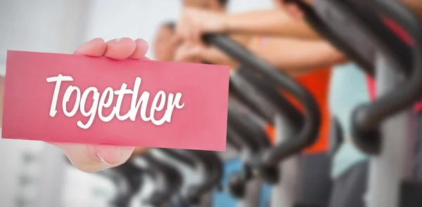 Together against people background — Stock Photo, Image