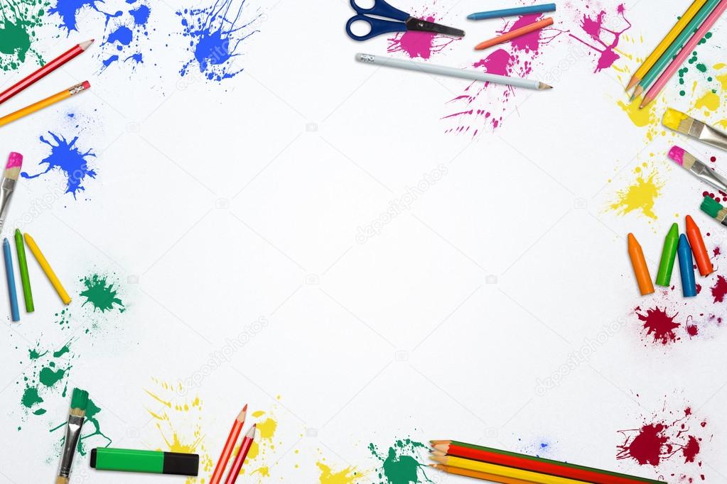 Art supplies and pencils Stock Photo by ©Wavebreakmedia 96398372