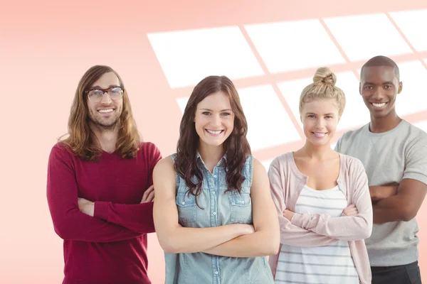 Lachende zakelijke team — Stockfoto