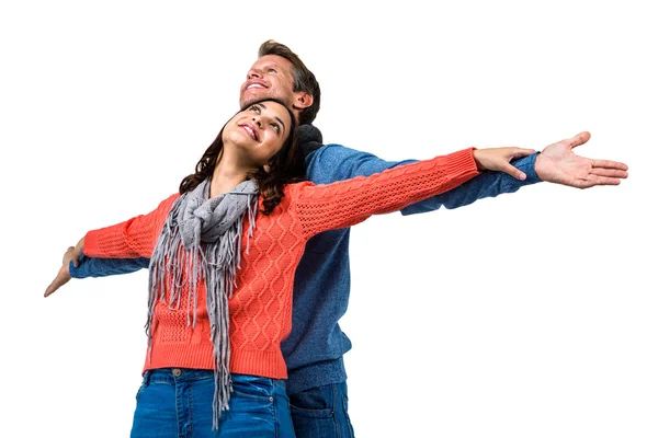 Casal com braços estendidos — Fotografia de Stock