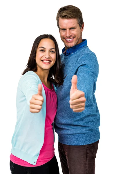 Retrato de pareja feliz gesto —  Fotos de Stock