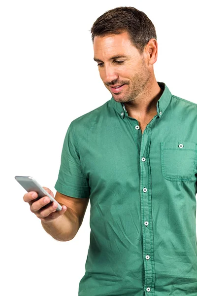 Man using smartphone — Stock Photo, Image