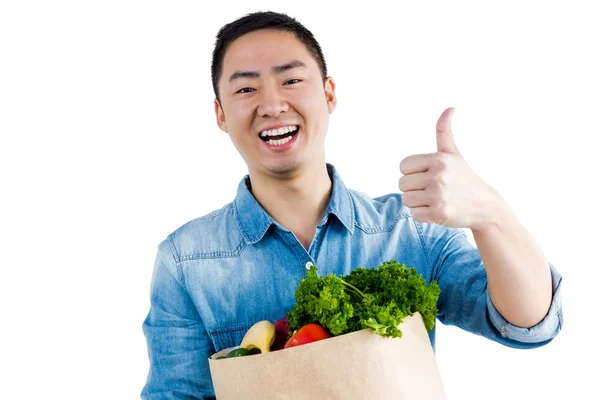 Retrato del hombre bolsa de sujeción — Foto de Stock