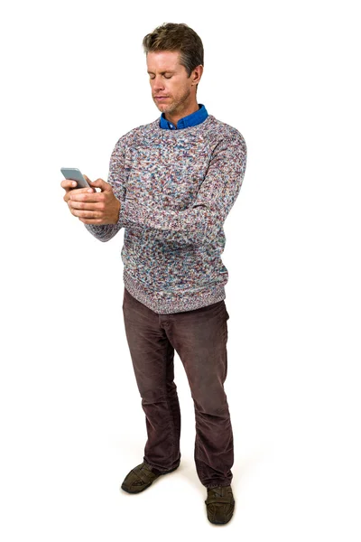 Man met mobiele telefoon — Stockfoto