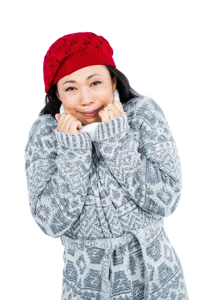 Portrait of woman in sweater — Stock Photo, Image