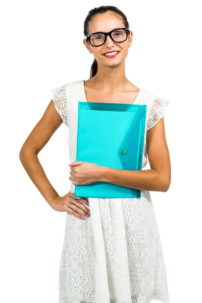 Mujer joven con gafas graduadas —  Fotos de Stock