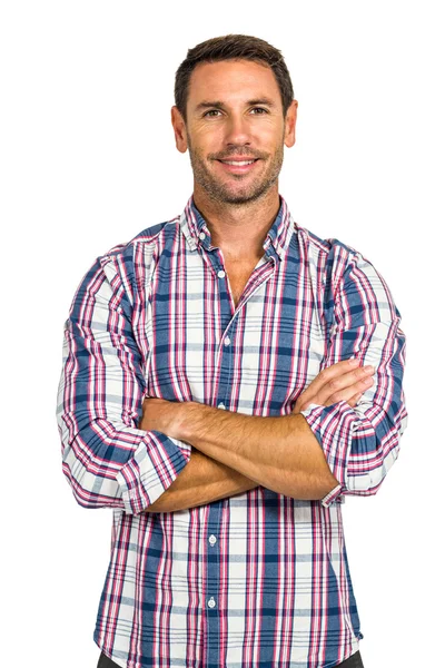 Retrato del hombre sonriente con los brazos cruzados — Foto de Stock