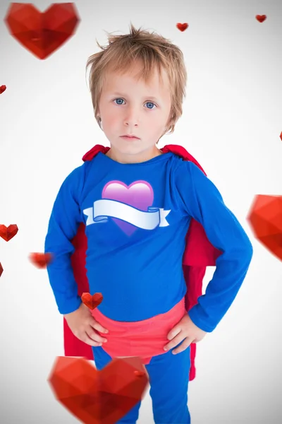 Boy dressed as superhero — Stock Photo, Image