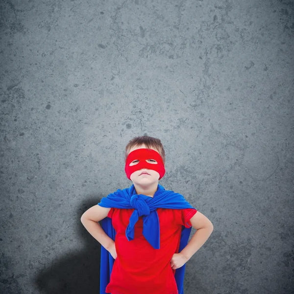 Boy pretending to be superhero — Stock Photo, Image