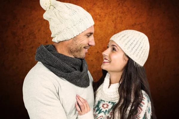 Smiling couple looking at each other — Stock Image Smiling couple looking at each other Stock Picture