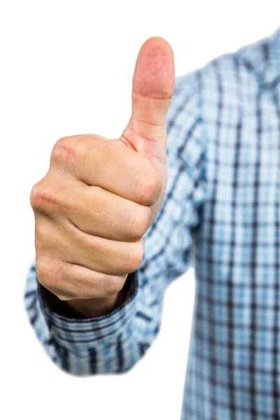 Man showing thumbs up sign — Stock Photo, Image