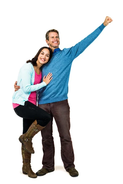 Šťastný úspěšný muž s přítelkyní — Stock fotografie