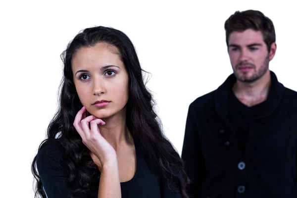 Pareja no hablando después de la discusión — Foto de Stock