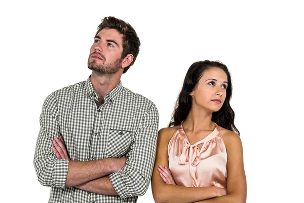 Couple avec bras croisés — Photo