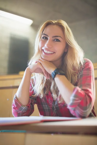 Estudante sorrindo posando para câmera — Fotografia de Stock