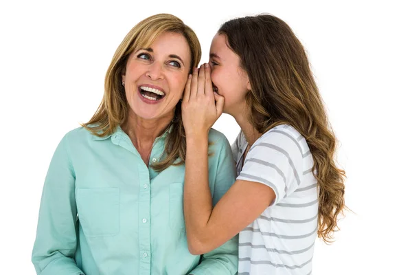 Daughter whispering something — Stock Photo, Image