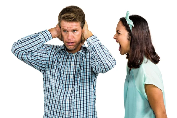 Couple arguing with each other — Stock Photo, Image