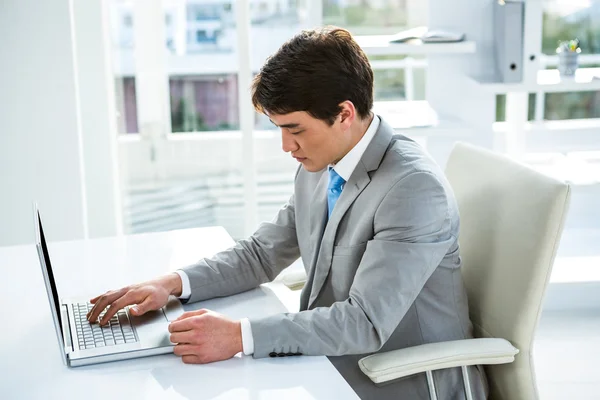 Asiatische Geschäftsmann mit seinem Computer — Stockfoto