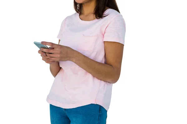 Girl using her phone — Stock Photo, Image