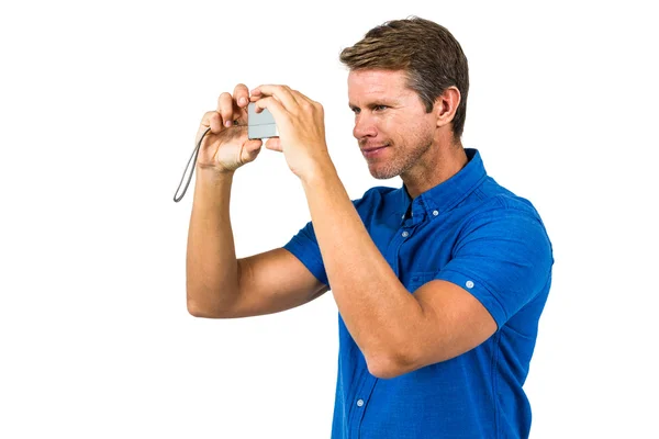 Man met de camera fotograferen — Stockfoto