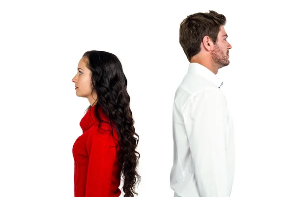 Par stå rygg mot rygg efter argumentera — Stockfoto