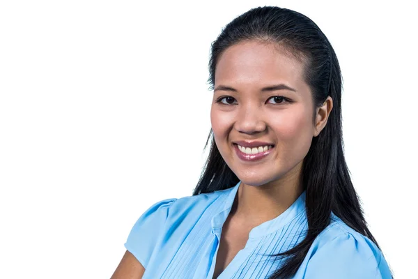Smiling businesswoman posing for camera — Stock Photo, Image