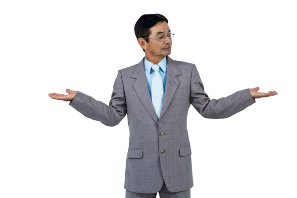 Businessman doing hand gesture — Stock Photo, Image