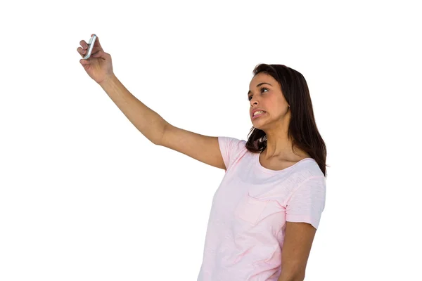 Ragazza prendendo un selfie — Foto Stock