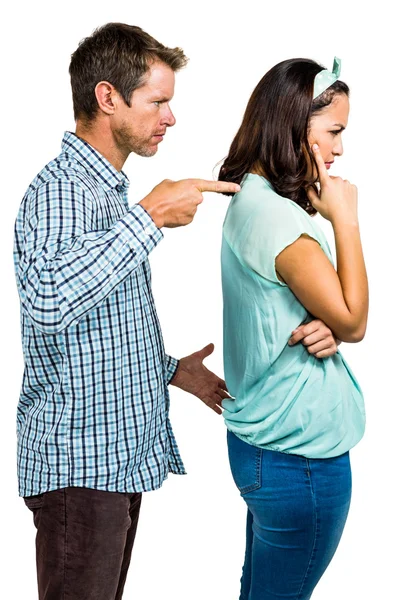 Namorado irritado gritando com a namorada — Fotografia de Stock