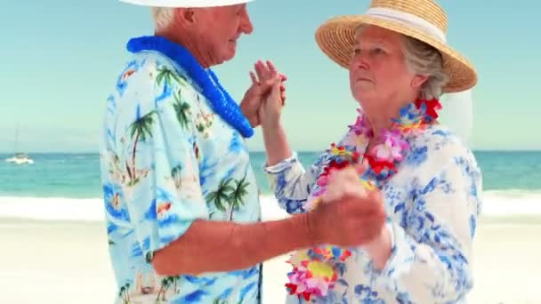 Senior Pair Dancing — Stock video