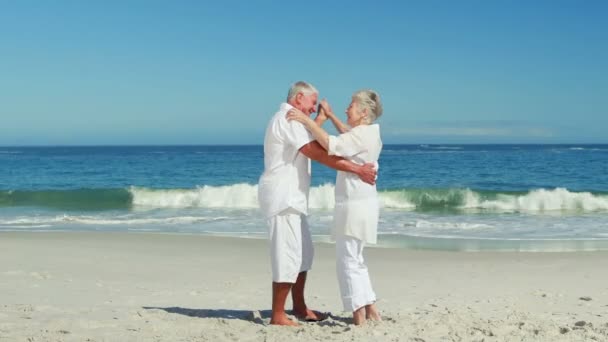 Casal Senior Dança — Vídeo de Stock