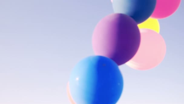 Young girl holding balloons — Stock Video