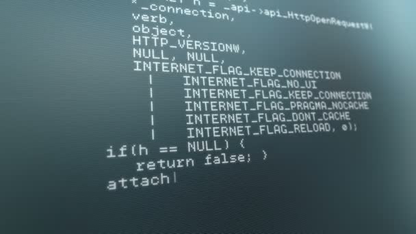 Прокрутка белых кодов — стоковое видео