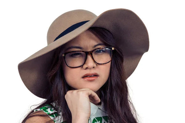 Asiatique femme portant chapeau — Photo