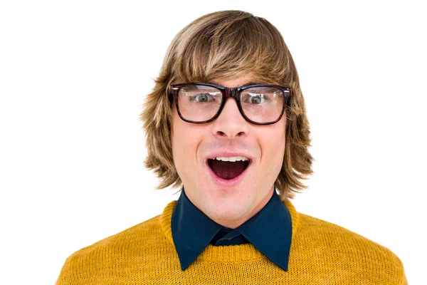 Sorprendido hipster hombre de negocios — Foto de Stock