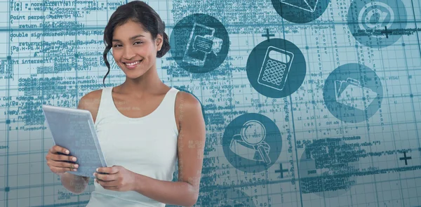 Businesswoman using tablet — Stock Photo, Image