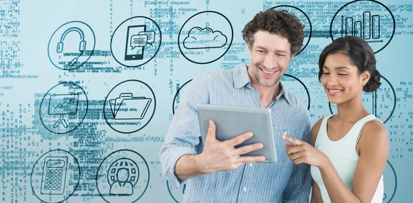 Business people using tablet — Stock Photo, Image