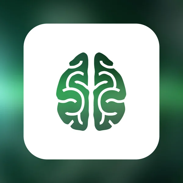 Cerebro con fondo verde — Foto de Stock